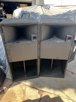 Pair of Large Cerwin-Vega Folded Horn Subwoofer Enclosures (Empty)