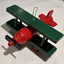 Christmas ornament wood airplane propeller moves!