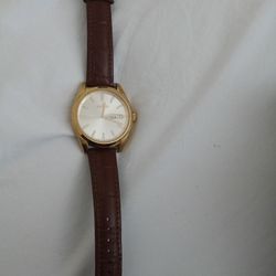 Seiko Gold Watch $35 Leather Band