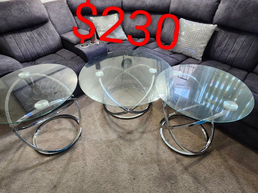 Set Of Glass Tables