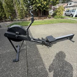 Air Rowing Machine | Foldable Gym-Quality Rower Machine for Home Gym | 10- Damper Levels Cardio for Full-Body Workout | for Home Use with LED-Monitor