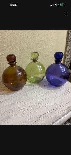 3 colors crystal bottles