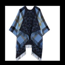Coach reversible poncho