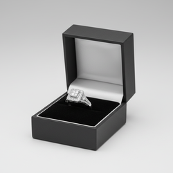 14K White Gold Diamonds Womens Ring - 0.91ct