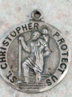 St.  Christopher Silver Pendant