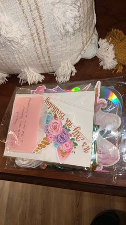 4 ever magical balloon number 4 and a few decorations