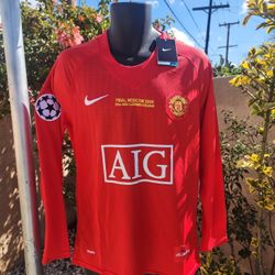 Manchester United Home Longsleeve Retro Ronaldo Soccer Jersey 2008