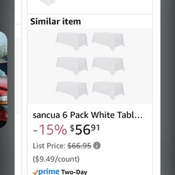 Assorted White Table Coths