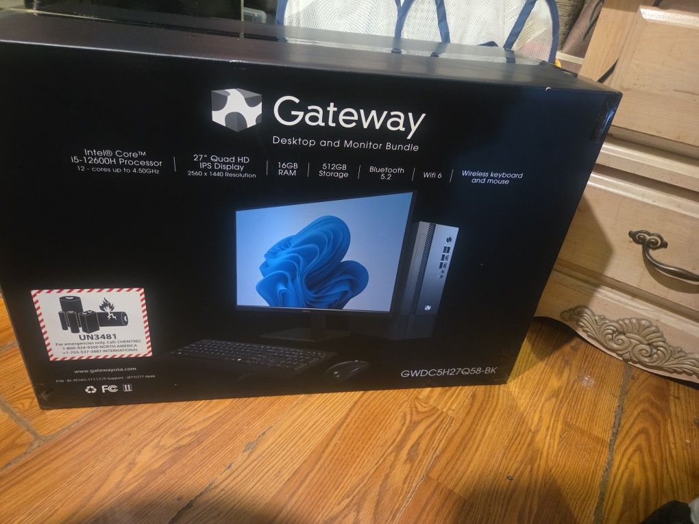 Gateway Desktop Computer Bundle I5 -2600 Intel Core Processor,27" Quad HD Ips Display,16gbram,512 Hard Drive,wifi6,Bluetooth 5.2 Wireless Keyboard /mo