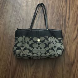 Coach signature Stripe Tote bag