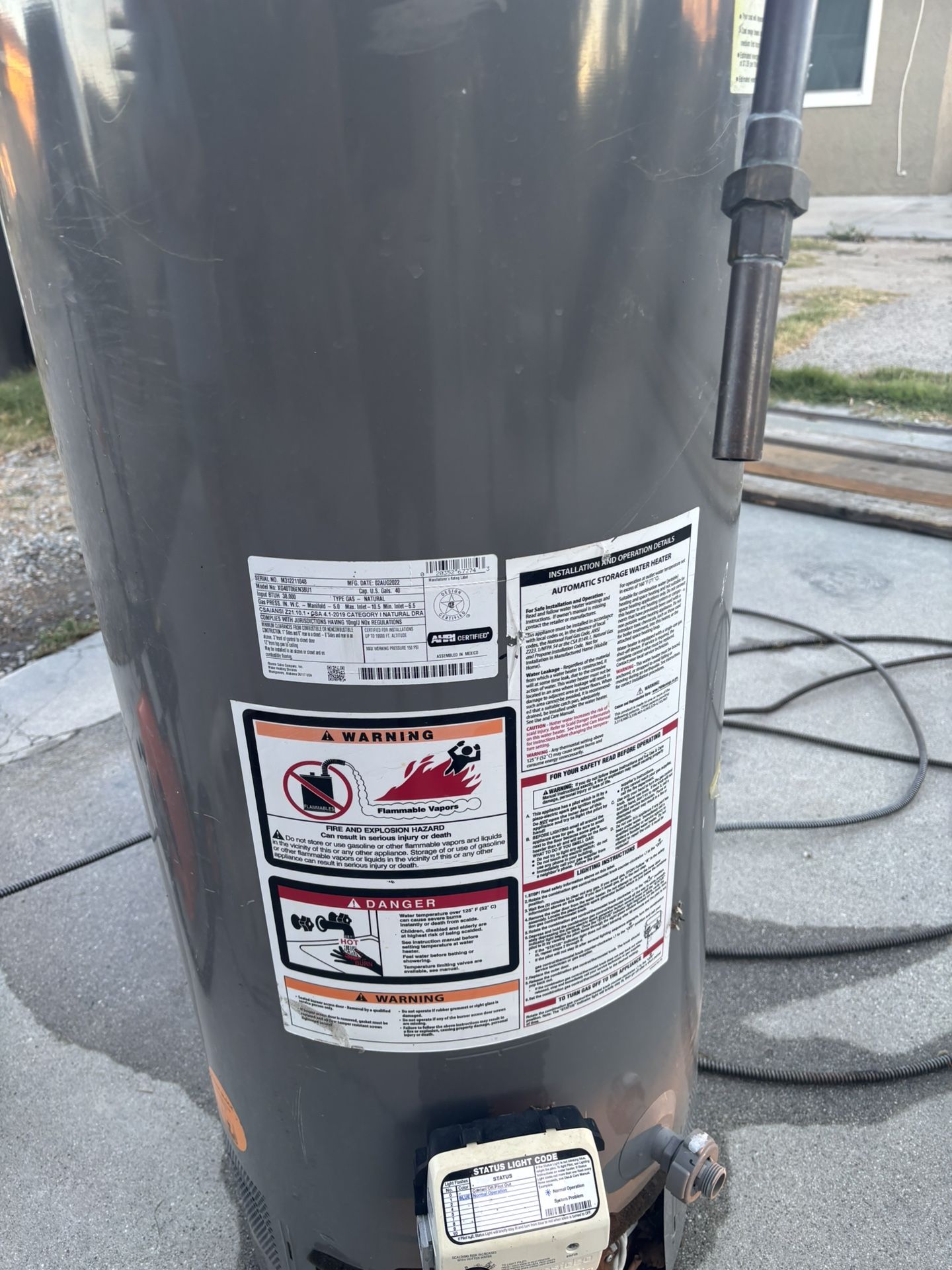 40 Gallons Rheem Water Heater