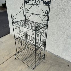 Metal 3 Tier Folding Shelf Vintage 