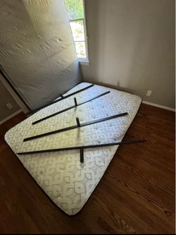 Queen Bed, Frame And Mattress