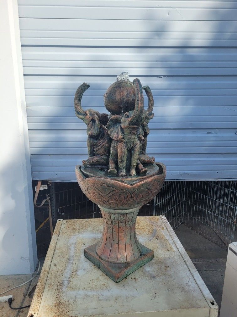 Concrete Elephant Fountain