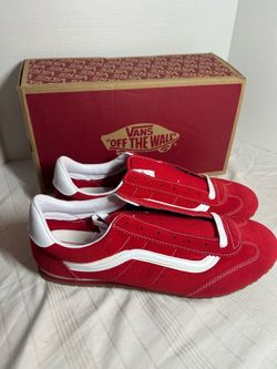 Vans Super Lowpro Racing Red Red White Suede Sneakers Men’s Size 13 New In Box
