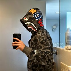 BAPE ABC Camo Shark Hoodie Black XL