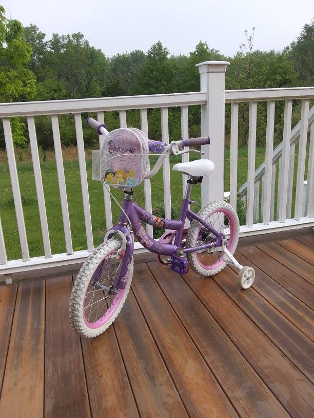 Disney Princess Bicycle 16" Princess Bike with Training Wheels