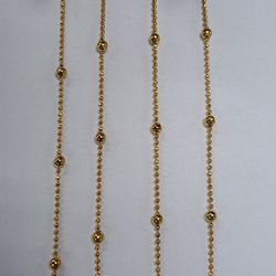 10 Yards Bead: Electro Plated Gold Chain.  / Bolas: Cadena En  Baño De Oro.