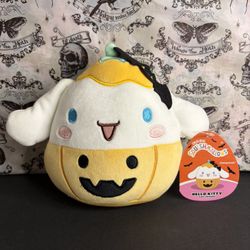 Sanrio Hello Kitty Cinnamoroll Squishmallow Halloween Jack O Lantern Plushie NWT