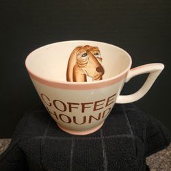 Vintage Coffee Hound Mug Dog Humor Novelty Cup 1950s Hound Dog Retro
