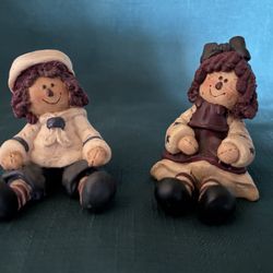 2000 Suzy Raggedy Ann and Andy 3” Figurine stopped 