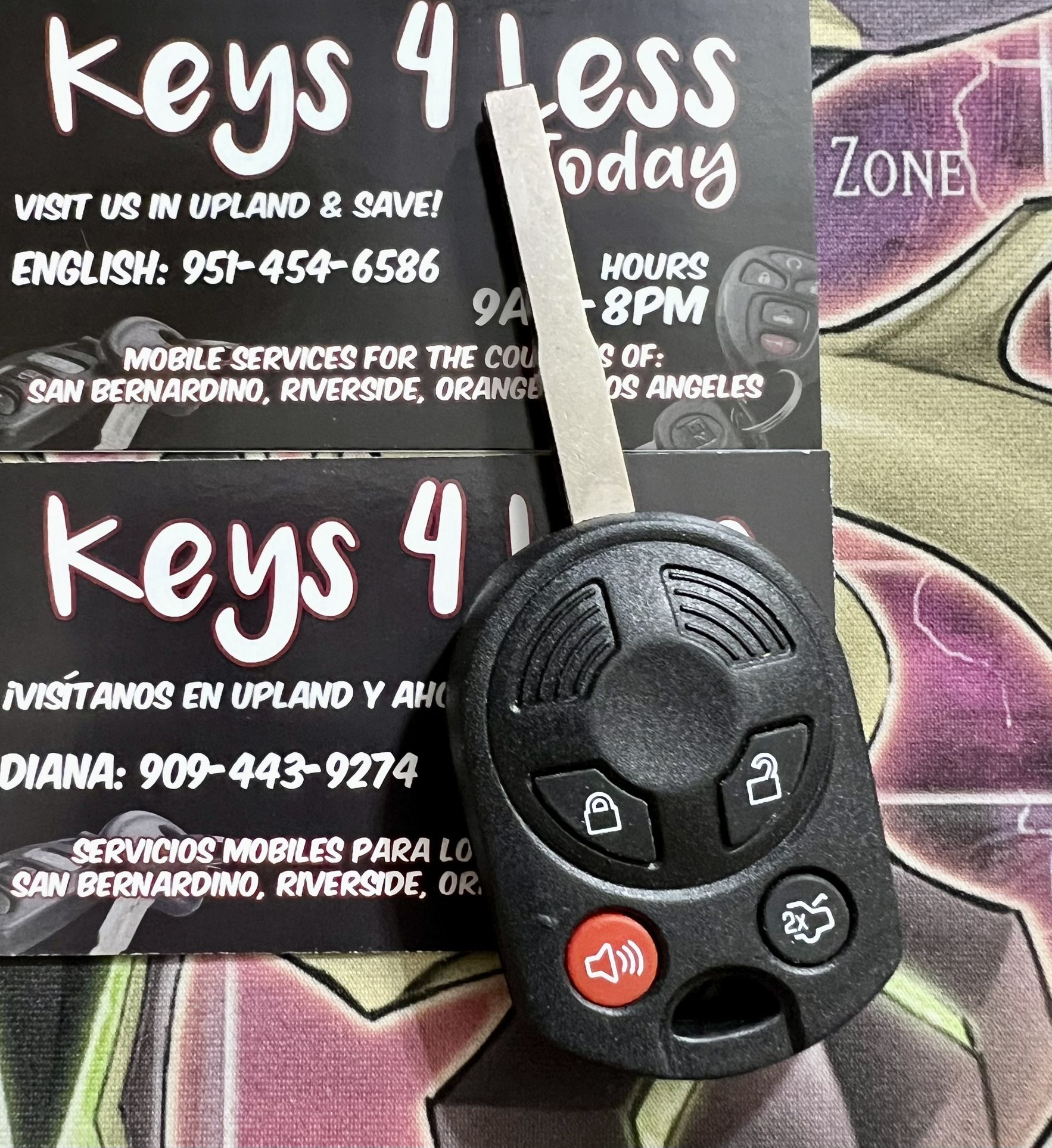 ($100 in Upland) Ford Mercury Lincoln Head Key & Remote Copy (Focus, Transit or Transit Connect, Escape, C-Max, Fiesta, Fusion)