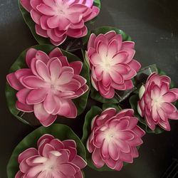 6 Floating Lotus Flower Solar Lights