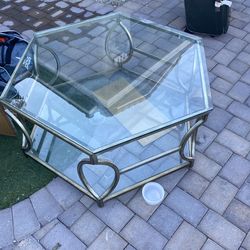 Glass coffee table