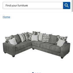 🛋️ Clean Gray 2Pc Sectional – Spacious & Super Comfy – $525 