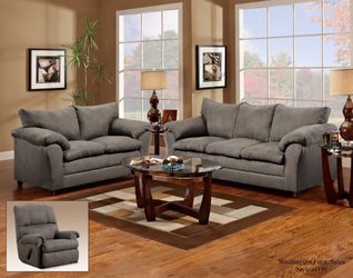 Beautiful grey couch and love seat!