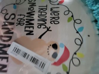 Adorable snowman plaque you can hang or display