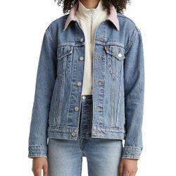 Levi’s Ex-BF Trucker Corduroy Collar Denim Jacket 