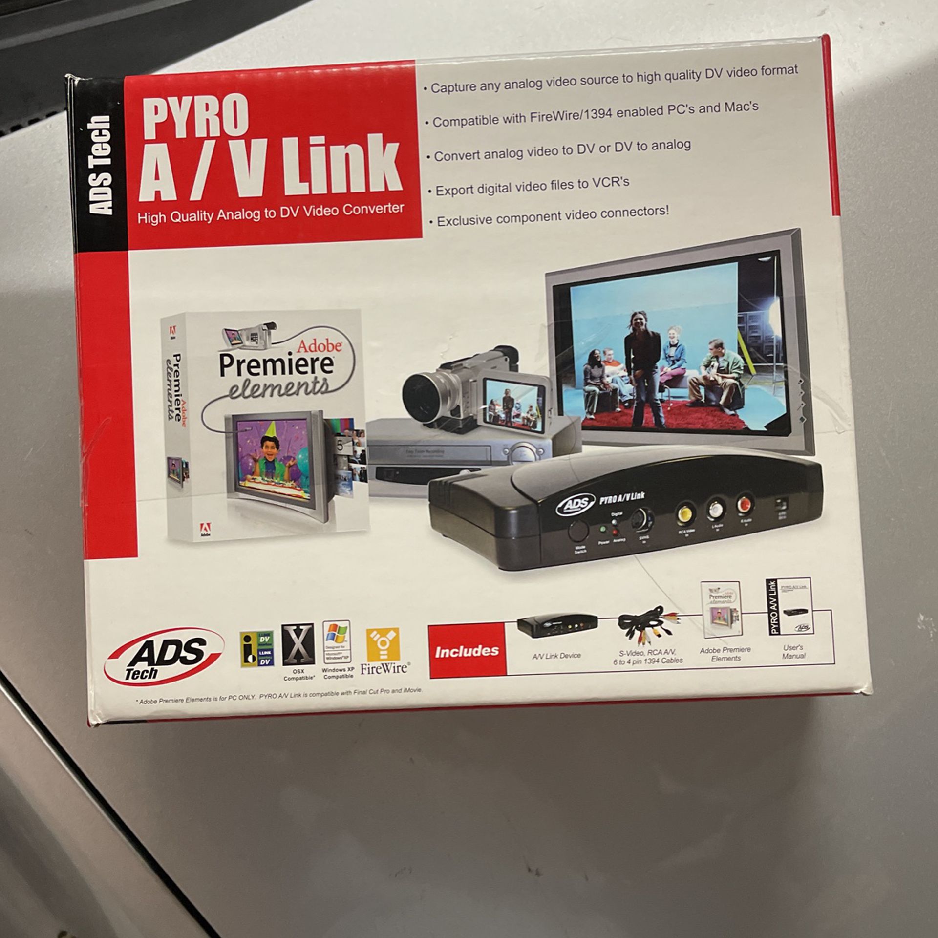 ADSTech; pyro A/V Link DV Video converter ; Save Your Memories to CD or DVD; UNOPENED/UNUSED