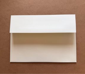 25 White A7 envelopes