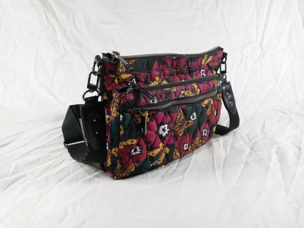 Women Butterfly Floral Quilt Crossbody Strap Shoulder Purse