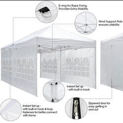  10x20 ft Heavy Duty Pop up Canopy Tent Sidewall Included Ez Up Commercial Outdoor Canopy Wedding Party tents 