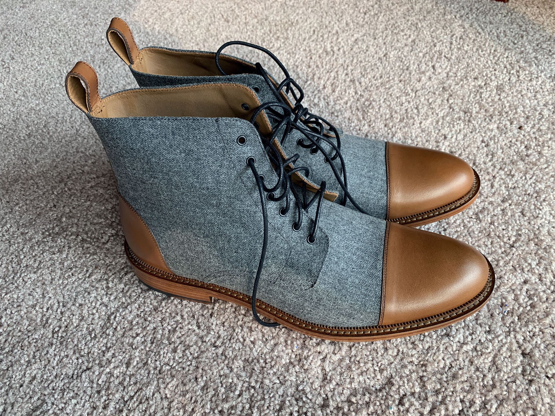 Taft Jack Boot in Grey/Brown (Size US 11 / EU 44)