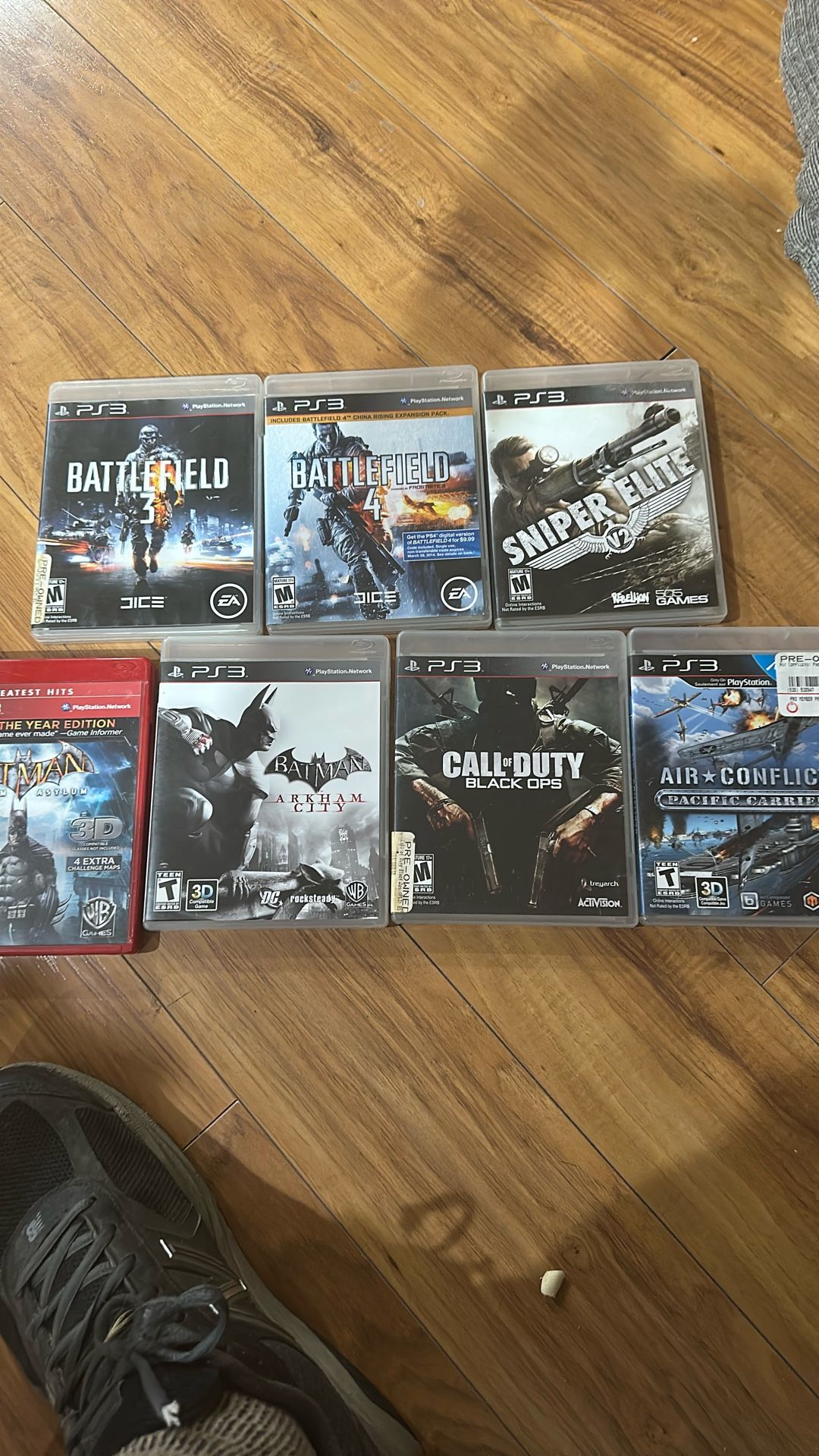 7 PS3 PlayStation Video Games Battlefield Sniper Elite Batman Call Of Duty EXCELLENT CONDITION