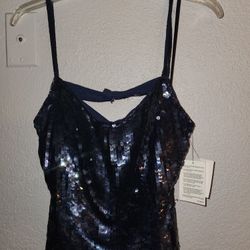 Long Sequined Dress With Train