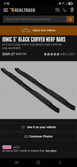 IAS-404509BP - Ionic 5" Black Curved Nerf Bars