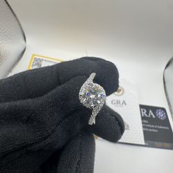S925 silver Moissanite ring VVS1 Certified