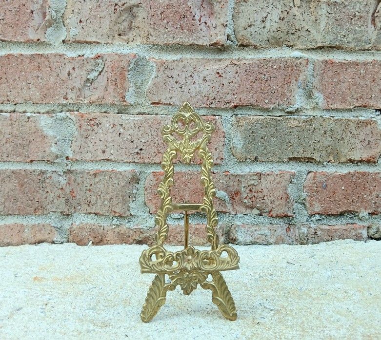 Vintage Small Brass Display Easel