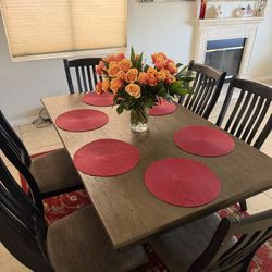 Diner Table Set With 6 Chairs