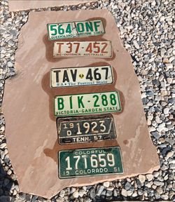 vintage license plates
