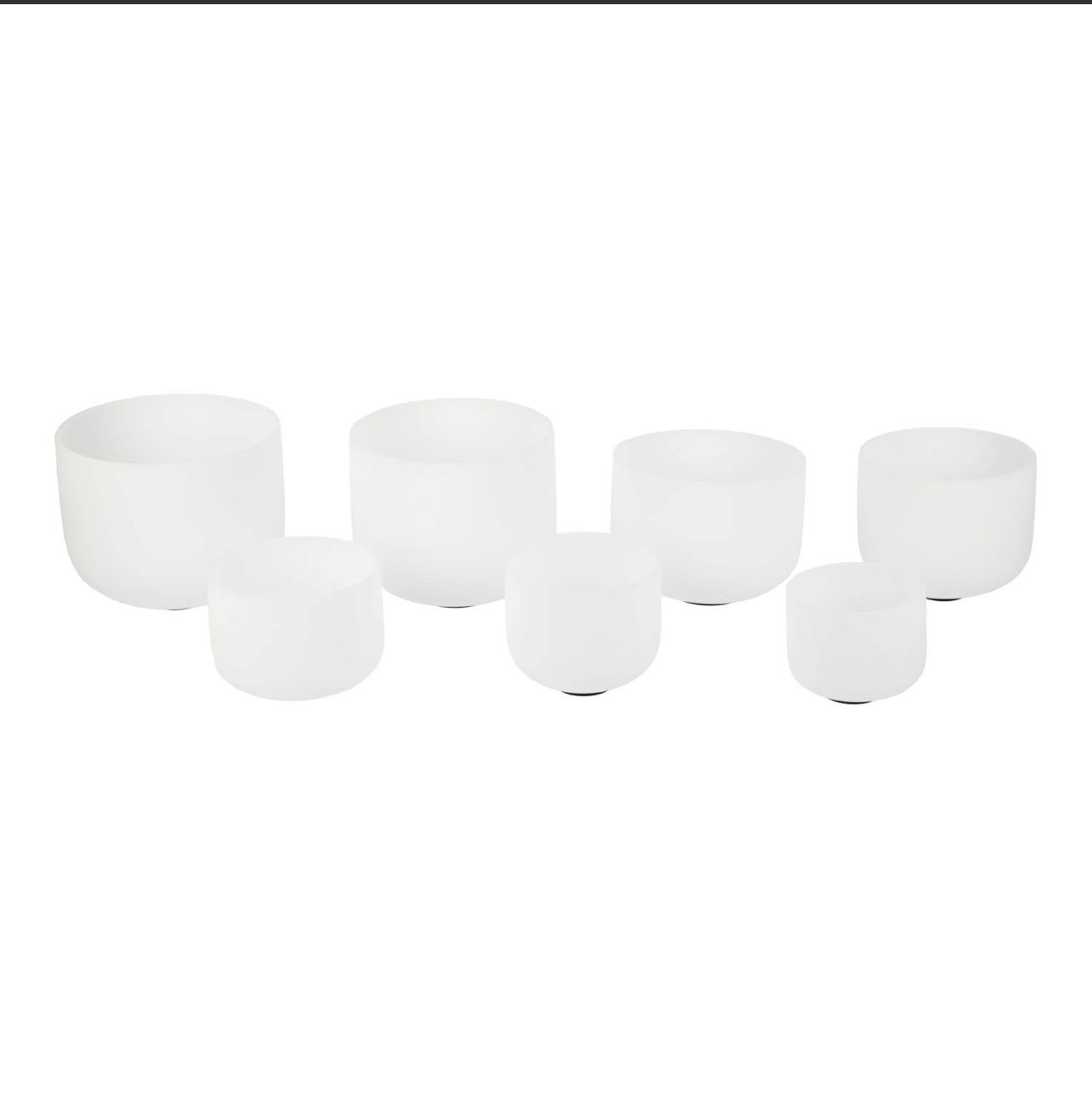 Crystal singing bowl set