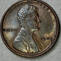 1909 VDB Lincoln PROOF Wheat Penny AU