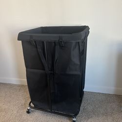 150L Laundry Hamper with Wheels, Rolling Laundry Basket with Metal Frame and Removable Bag