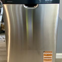 Amana 24 in. Front Built-In Tall Tub Dishwasher in Stainless Steel with 3-Cycles 59 dBA