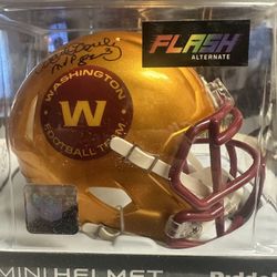 Mark Moseley Signed Washington Football Team Riddell Flash Mini Helmet Schwartz