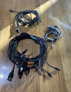 Lot of 15 USB-A to Micro-USB Charging Cables – Multiple Lengths – Tested 